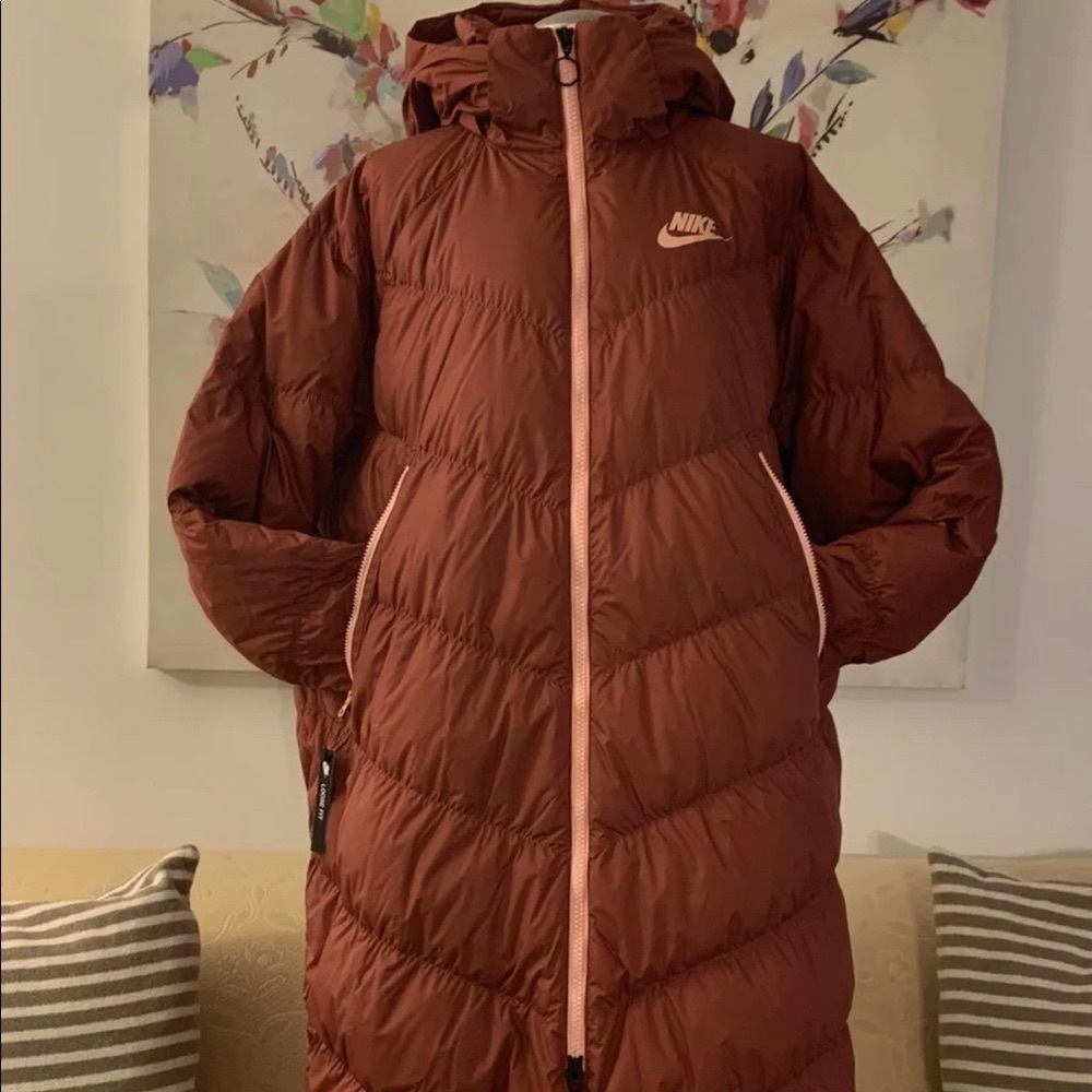 NWT Nike Womens Down Filled Parka -cute pink color